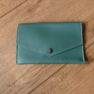 Portland Leather Teal/Green Envelope Wallet/Pouch